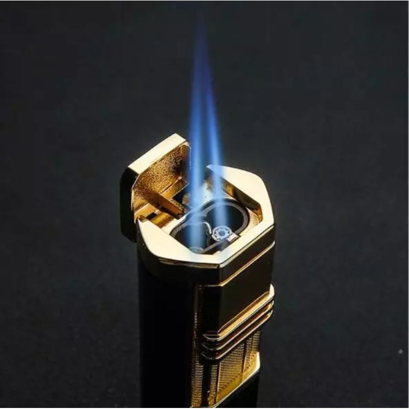 Korek Api Gas Honest 2 Jet Flame Punch Hole Lighter refill Original Portable