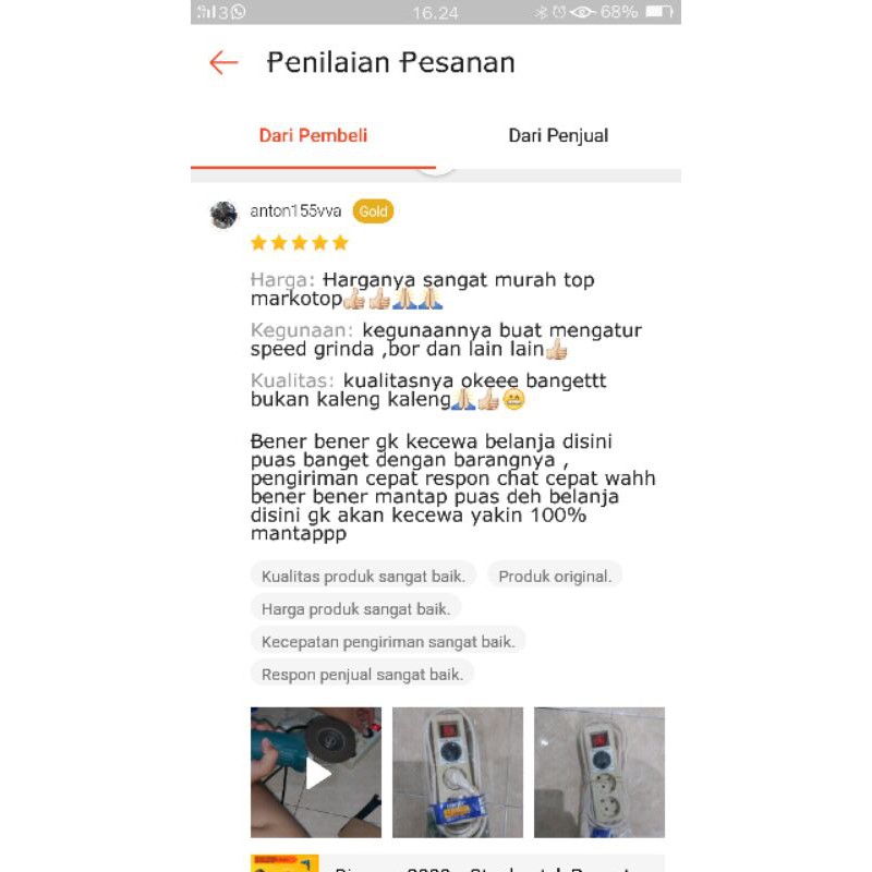 Dimmer 2000w Stopkontak Pengatur Kecepatan Bor Grinda gerinda dinamo Dimer 2000W Colokan murah kabel