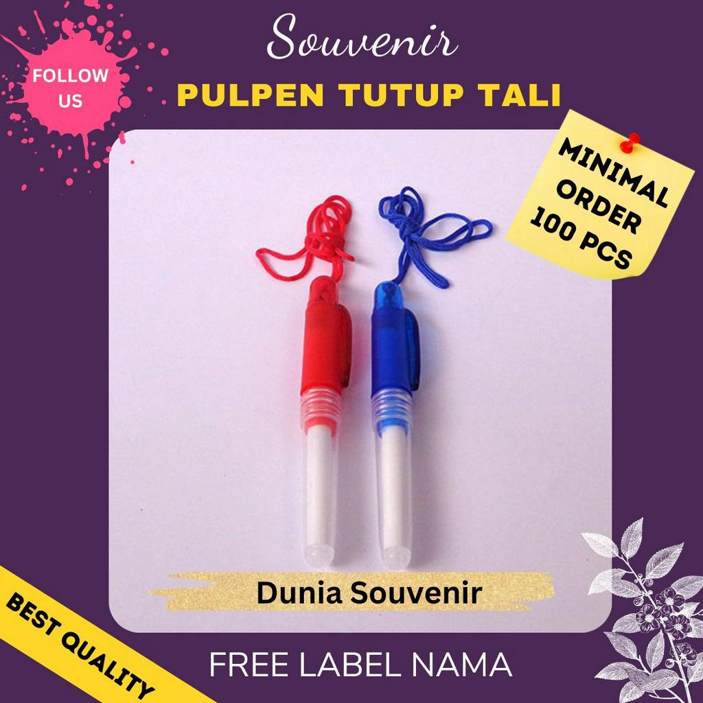 

Souvenir Pulpen Bolpen Tutup Tali Isi 100 Biji Promosi Sidang Doktor Seminar Perusahaan Pernikahan Wedding