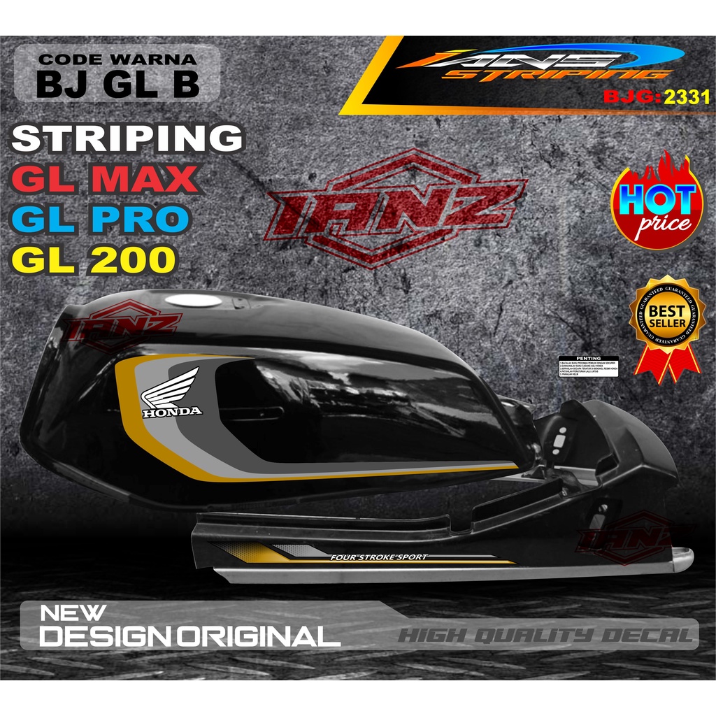 STRIPING GL PRO TERBARU / STIKER MOTOR GL TERMURAH / STRIPING MOTOR GL 100 / STIKER MOTOR