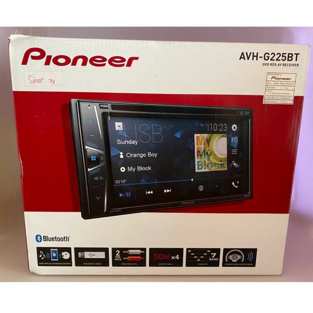 HEADUNIT ATAU DOUBLE DIN PIONEER AVH-G225BT