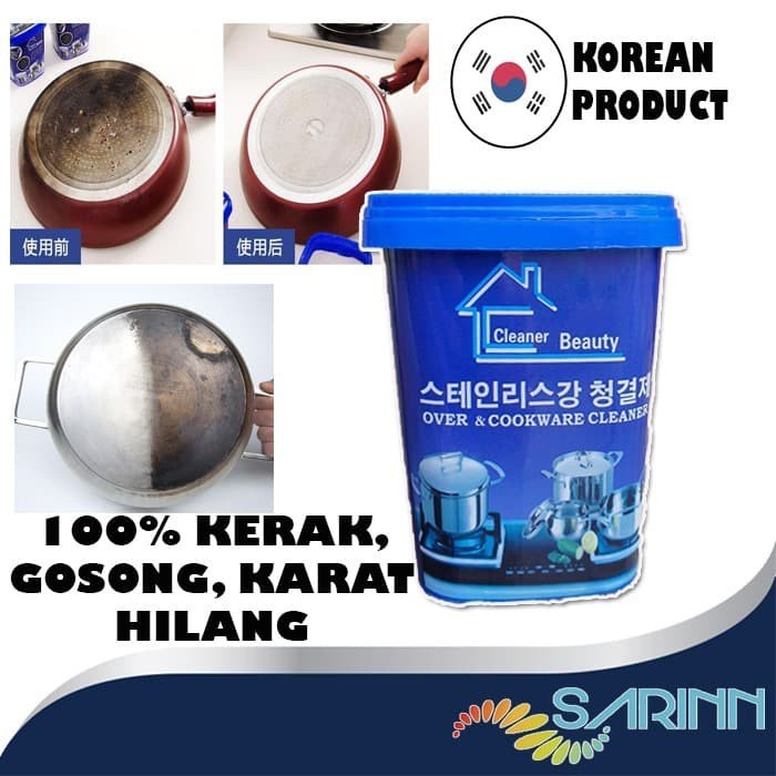 BERKUALITAS PEMBERSIH TEFLON WAJAN OVEN LOGAM STAINLESS KERAK GOSONG KARAT KOREA