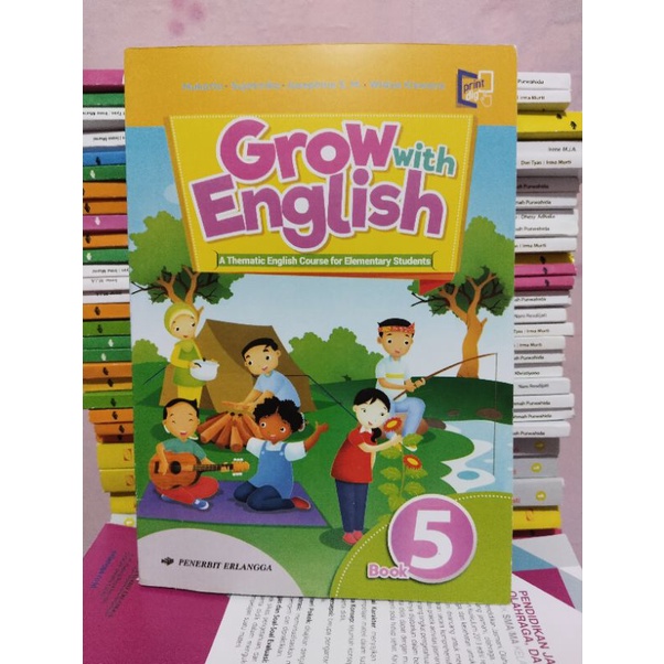 buku bahasa Inggris/grow with english kelas 5 sd/V SD erlangga revisi