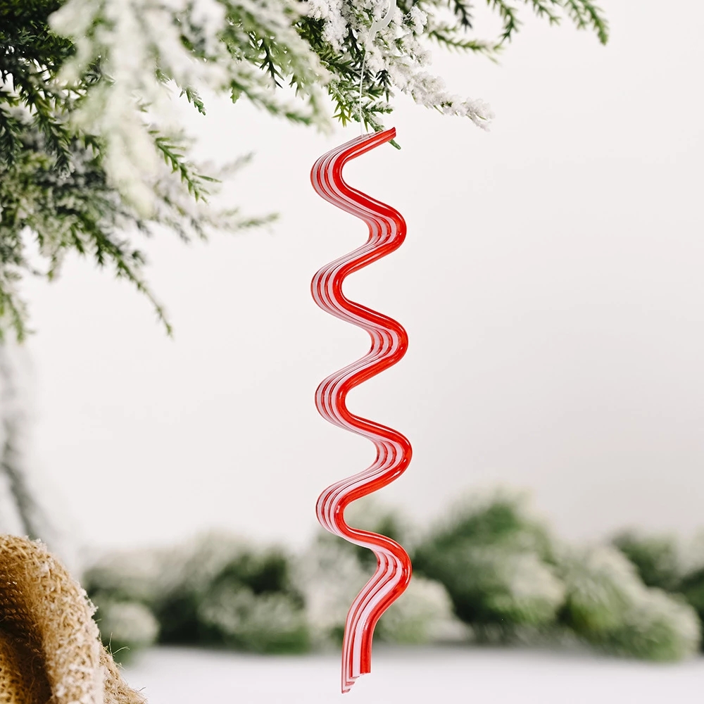 3D Christmas Plastic Candy 3D Red White Lollipop Pendant/Christmas Tree Hanging Decoration Xmas Party Accessories