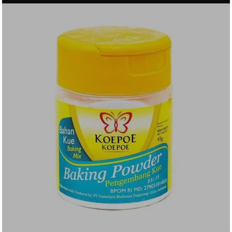 

Koepoe Koepoe Baking Powder/Pengembang Kue Koepoe Koepoe 45 Gram