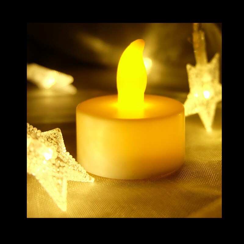 12pcs Led Candle Wax Flameless Christmas Lamp Lights Wedding Home Candles Shopee Indonesia