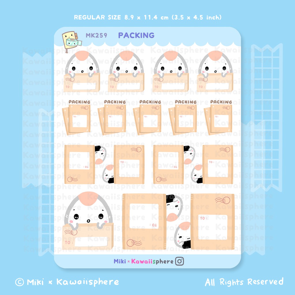 

Packing | Online Shop Sticker Series | Journal / Ring Binder 6-hole Sticker | Stiker Jurnal