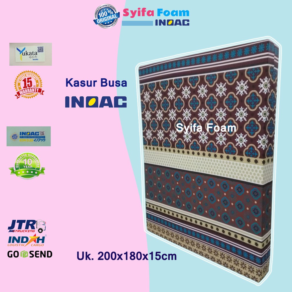 Kasur inoac yukata 200x180x15  garansi 15 tahun kasur no 1