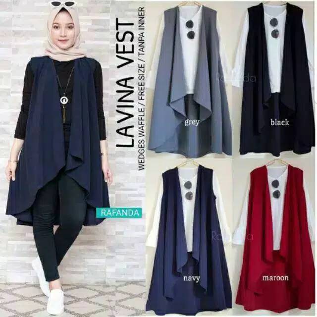 LAVINA VEST CARDY /FASHION MUSLIM TERBARU /GOOD QUALITY