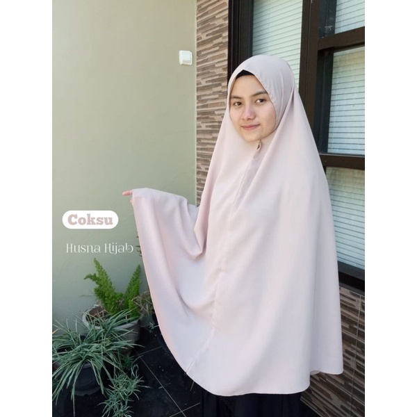 [HUSNA HIJAB] Khimar Jumbo Non Ped / Jilbab Jumbo Non Ped / Kerudung Jumbo