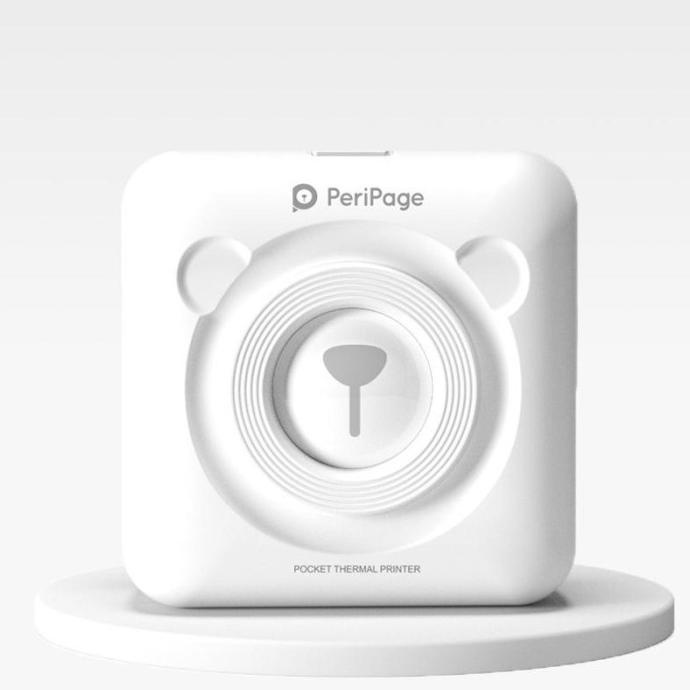 PERIPAGE PRINTER MINI PORTABLE THERMAL STIKER LABEL / PRINTER THERMAL - BIRU MUDA