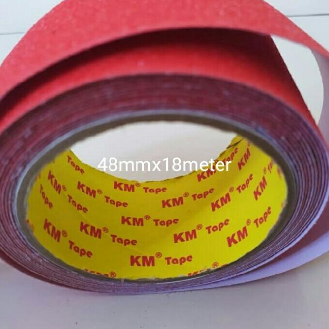 

safety wallk KM tape lakban anti selip tanga 2inci x18m