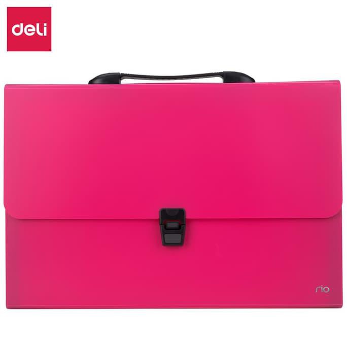 

HOT SALE Deli EB40402 Expanding File-Rio Buckled w/handle FC 13P 3C - Merah Muda Terjamin