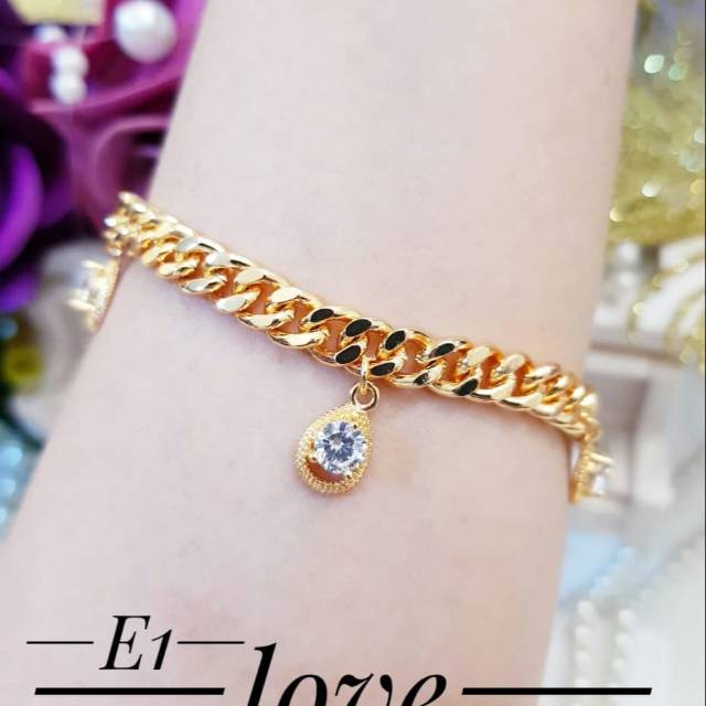 Xuping gelang lapis emas 24k 2247j