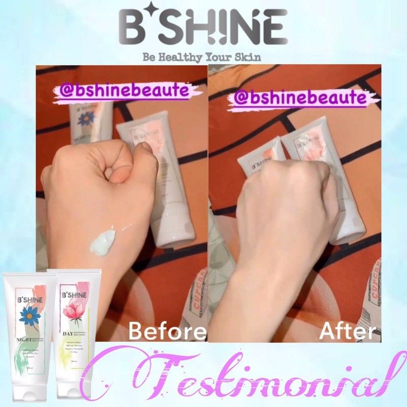 B'SHINE BRIGTHENING BODY LOTION DAY &amp; NIGHT  400ml BPOM