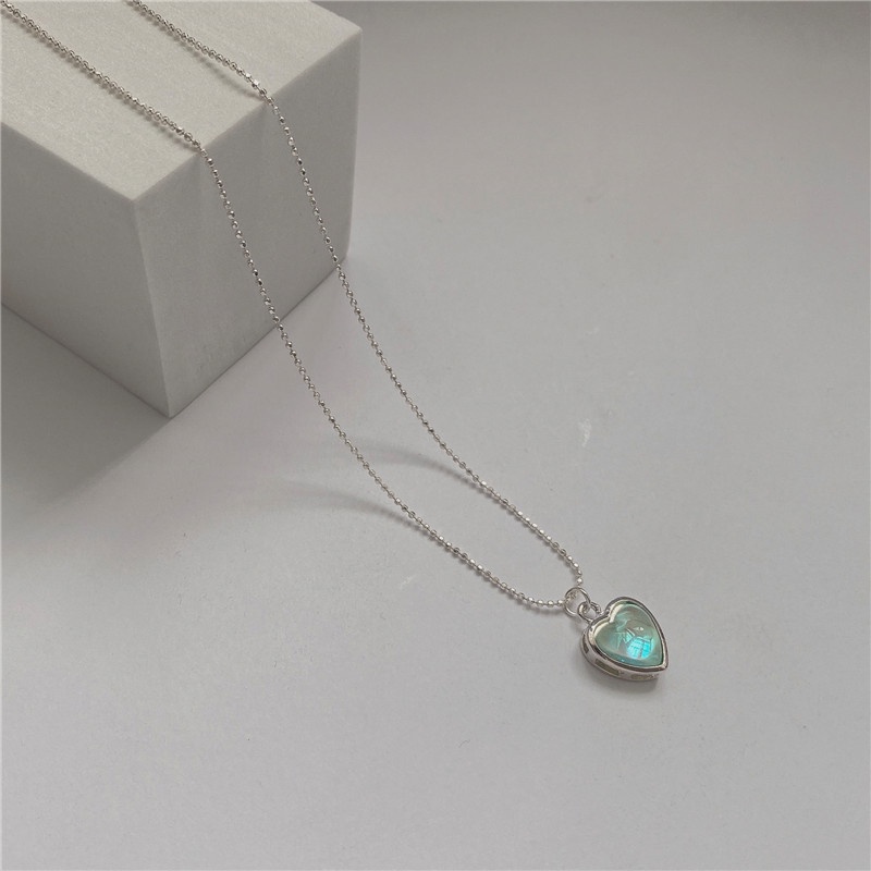 Necklace Accessories Opal Love Pendant Temperament Personality Trend Fashion