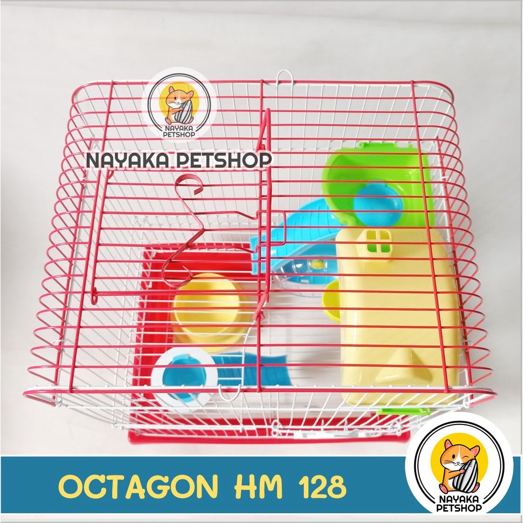 Octagon HM 128 Kandang Hamster Tingkat 3 Lantai Besar