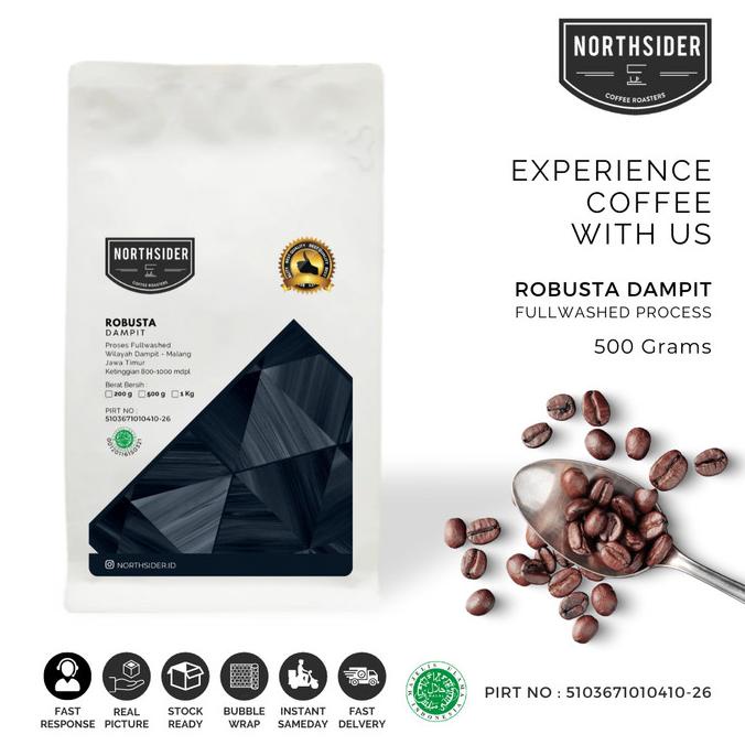 

[ COD ] BIJI KOPI FINE ROBUSTA DAMPIT - 500GR NORTHSIDER COFFEE NEW Kode 19