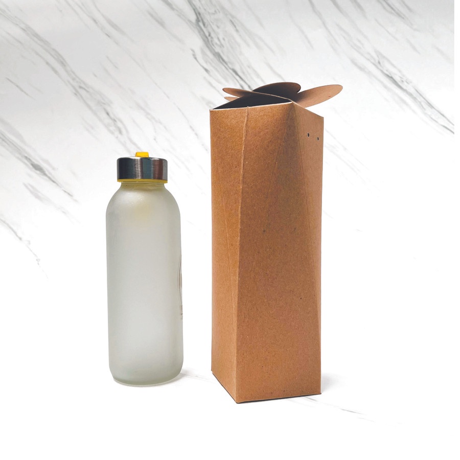 

[HARGA 10PCS] Papillon Box / Botol Souvernir Box 7x7x30cm - Brown Kraft