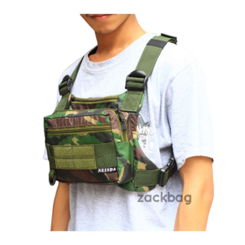 Tas dada pria Chest bag rig Jamut Malvinas