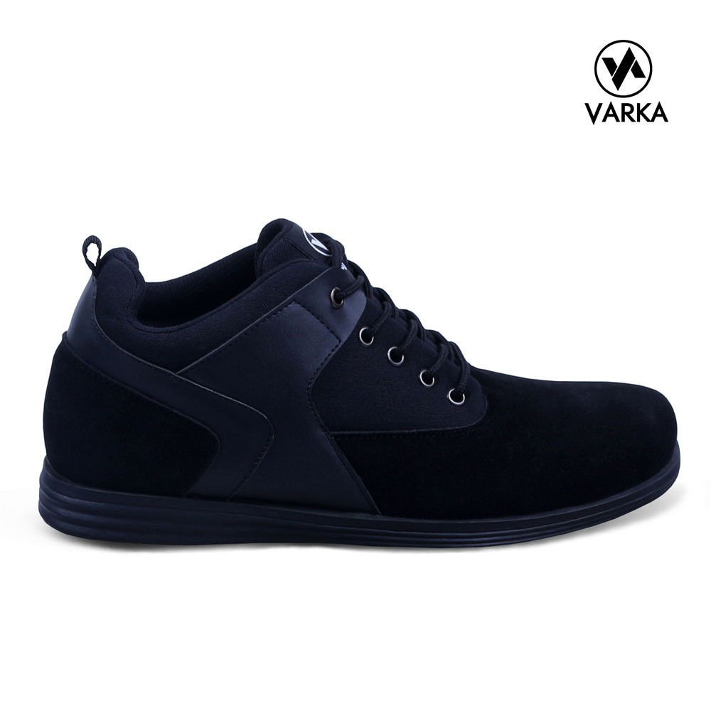 Sepatu Kasual Pria V 130 Sepatu Semi Formal Boot Terbaru Brand Varka Murah Berkualitas Warna Hitam