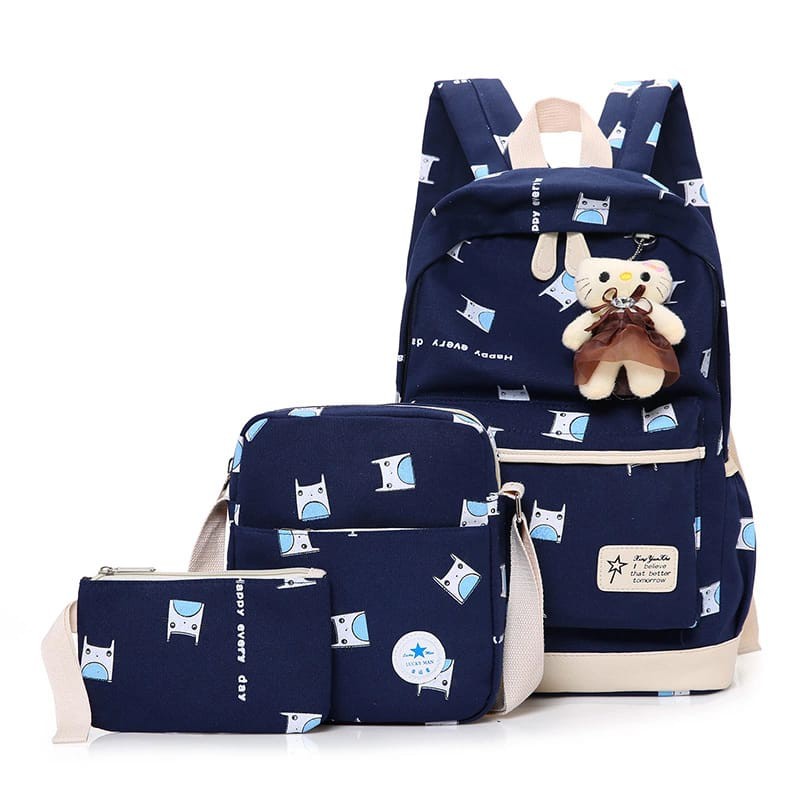 TAS RANSEL SEKOLAH ANAK MULTIFUNGSI MOSTER SET / RANSEL SEKOLAH / RANSEL ANAK PEREMPUAN