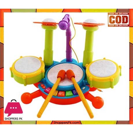 M124 JAZZ DRUM | DRUM SET - Drum Set Anak dengan Microphone Musik