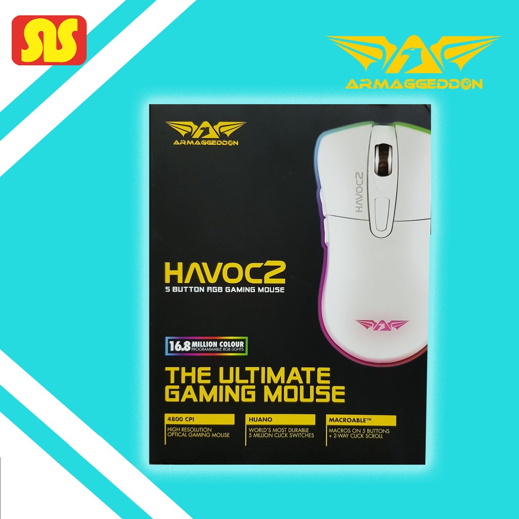 Mouse Gaming Armaggeddon Havoc 2 - 4800Cpi RGB