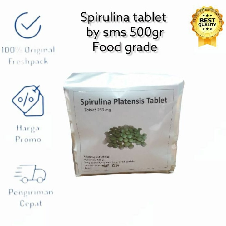 SPIRULINA PLATENSIS TABLET @500 GR FOOD GRADE BY SMS