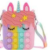 ➻ # HJ # TAS POP IT ANAK MOTIF UNICORN GELEMBUNG SENSORY MAINAN ANAK SIZE KECIL ❈