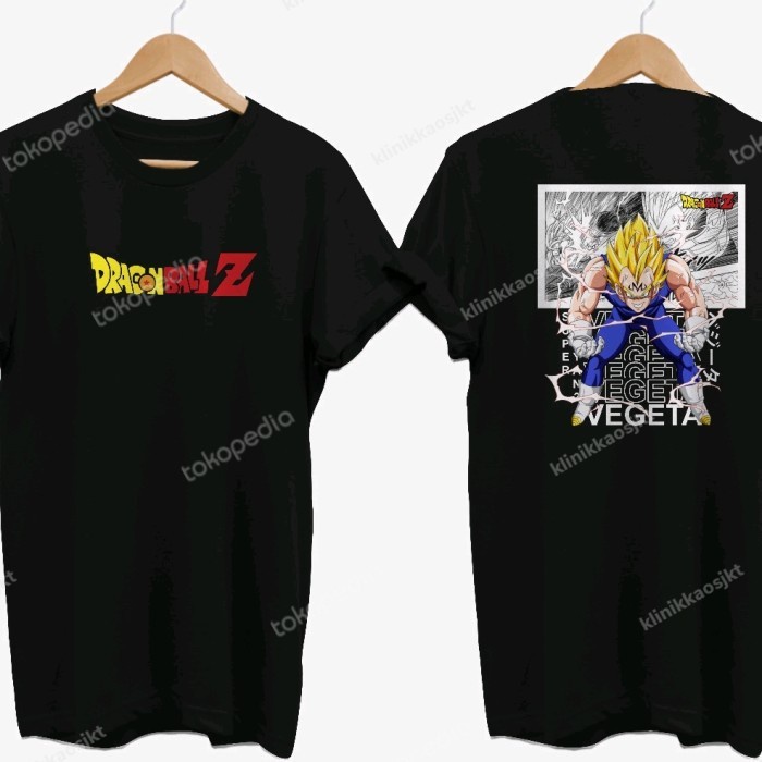 BAJU - KAOS DRAGON BALL SUPER SAIYAN VEGETA - TSHIRT SAIYAN GOD BEZITA - Hitam, 2/4/6/10 th