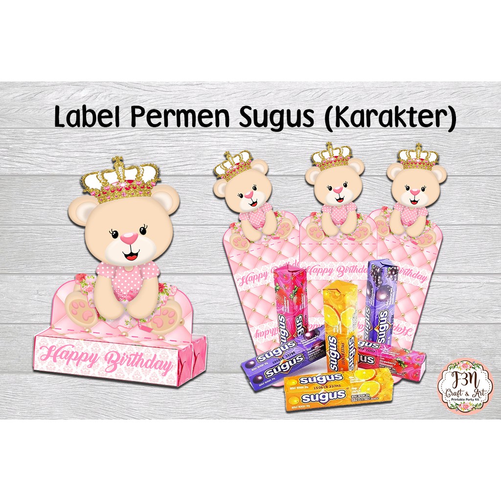

Label Permen Sugus Karakter