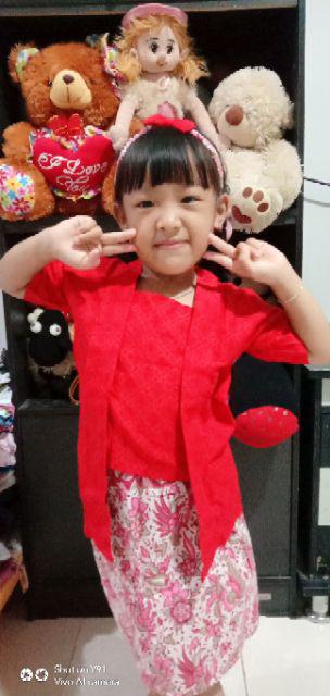 Kebaya Kutubaru Batik Anak Merah