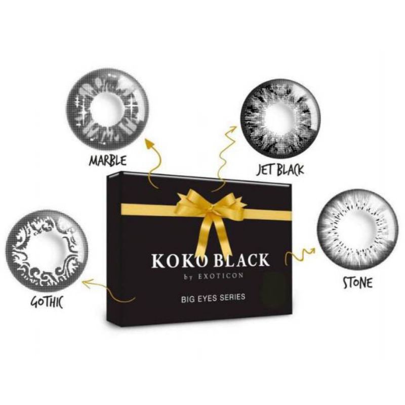 {BISA COD} SOFTLENS X2 KOKO BLACK BY EXOTICON NORMAL &amp; MINUS -0.50 SD -3.00