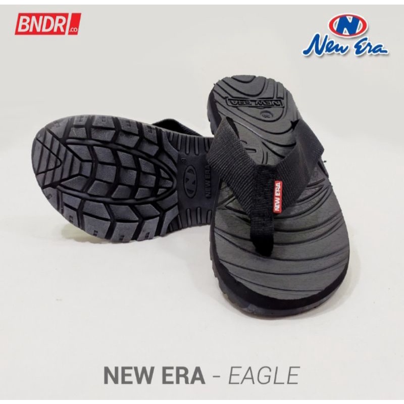 Sandal gunung jepit black New era Eagle