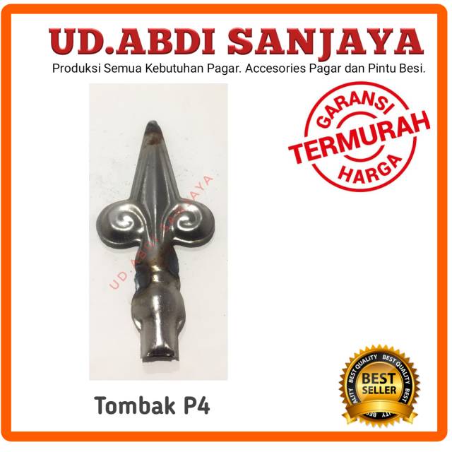 Ornamen Pagar Tombak P4 Besi Tempa