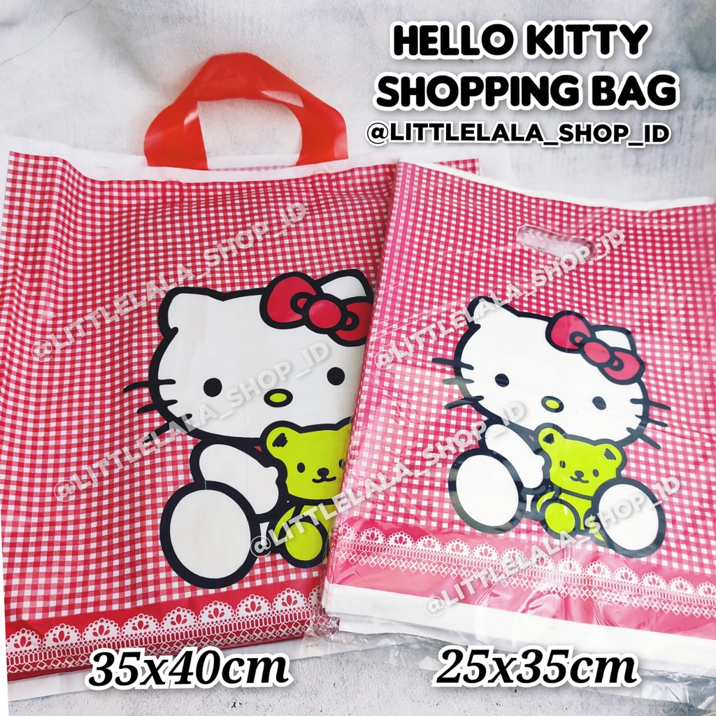 PLASTIK HELLO KITTY/ 25x35cm dan 35x40cm HELLOKITTY SHOPPING BAG HELLO KITTY/plastik olshop/plastik 