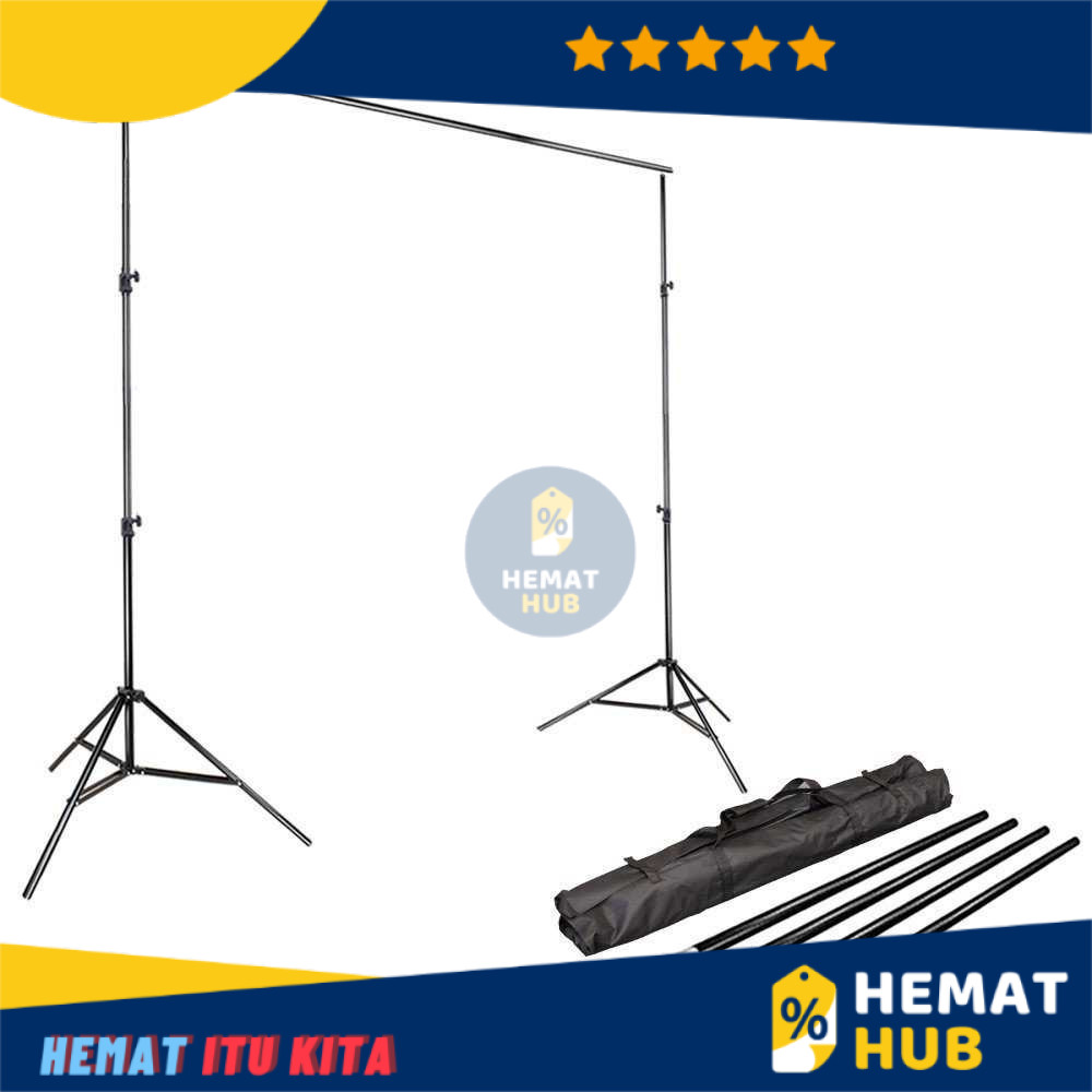 Stand Backdrop Bracket 3m Perlengkapan Foto Fotografi Video Studio Kamera Green Screen