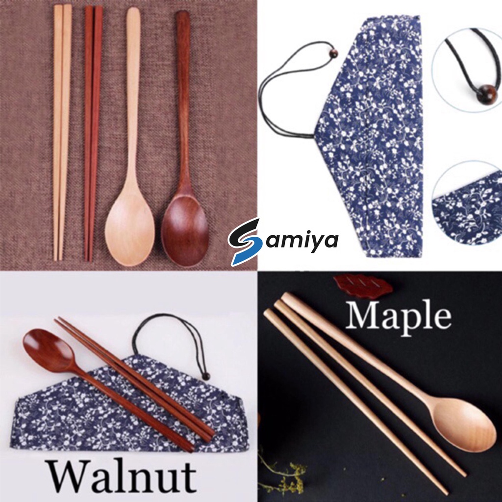 Sendok sumpit kayu korea / wooden long spoon chopstick / sendok panjang