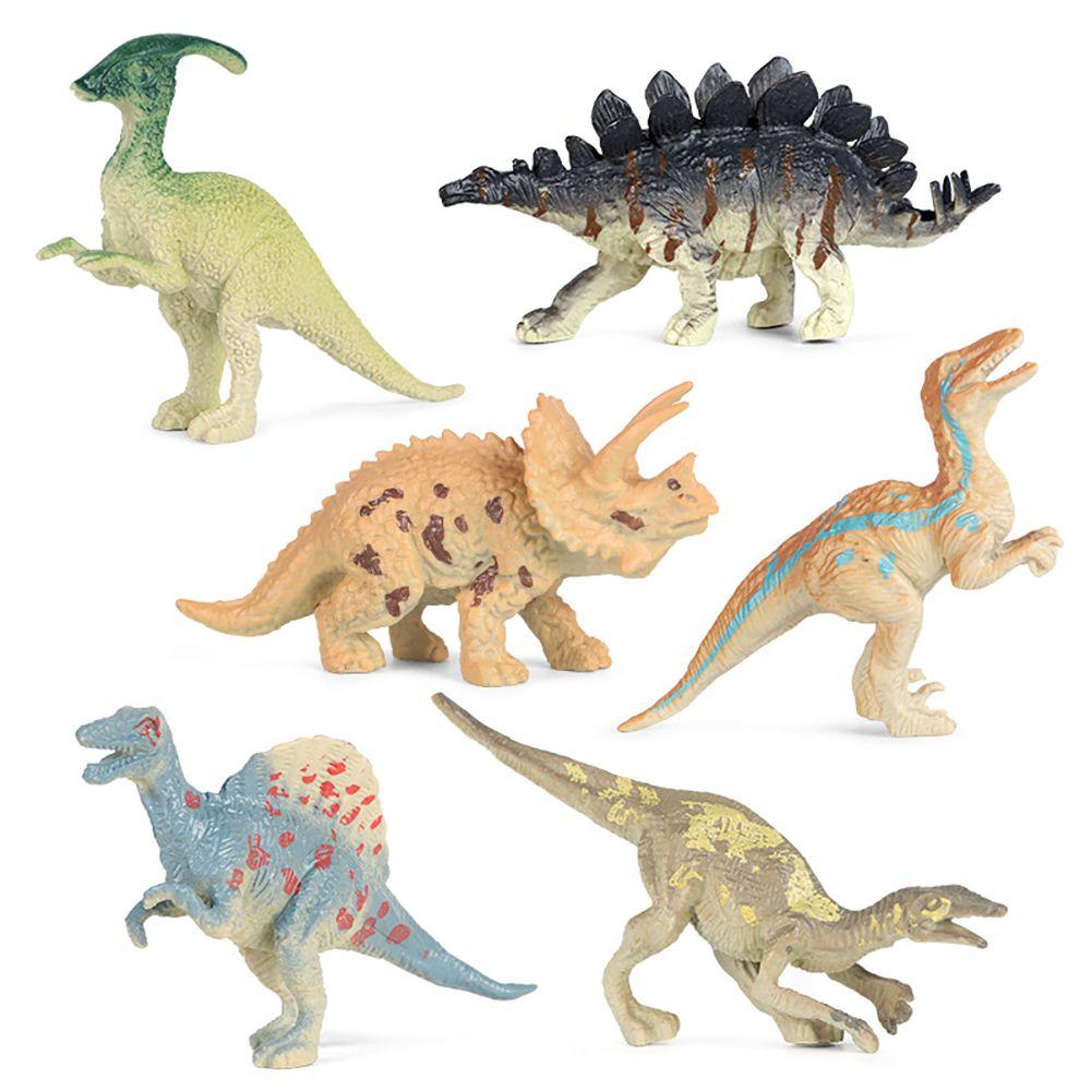 Nanas 6 Pcs Manusia Hidup Model Dinosaurus Hadiah Mainan Edukasi Pembuatan Pemandangan Triceratops Pterosaurus