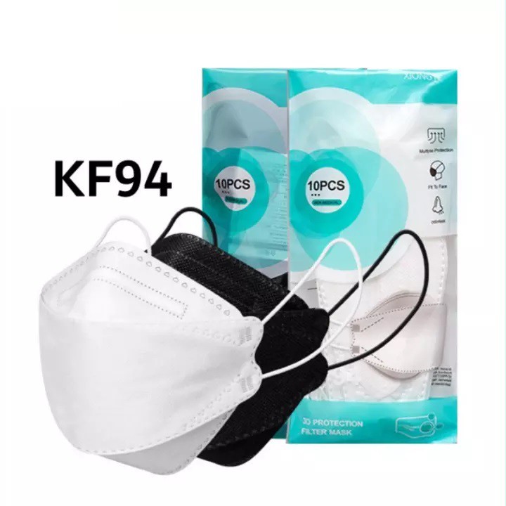 Masker KF94 Putih | 10pcs | Medis Tebal 4ply | Korea Style