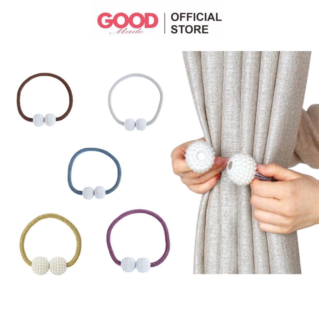 GOOD MADE -  Tali Pengikat Gorden Magnet Mutiara 1 PC Pengait Hordeng Magentic Curtain Ball Dekorasi Jendela Rumah Murah | COD