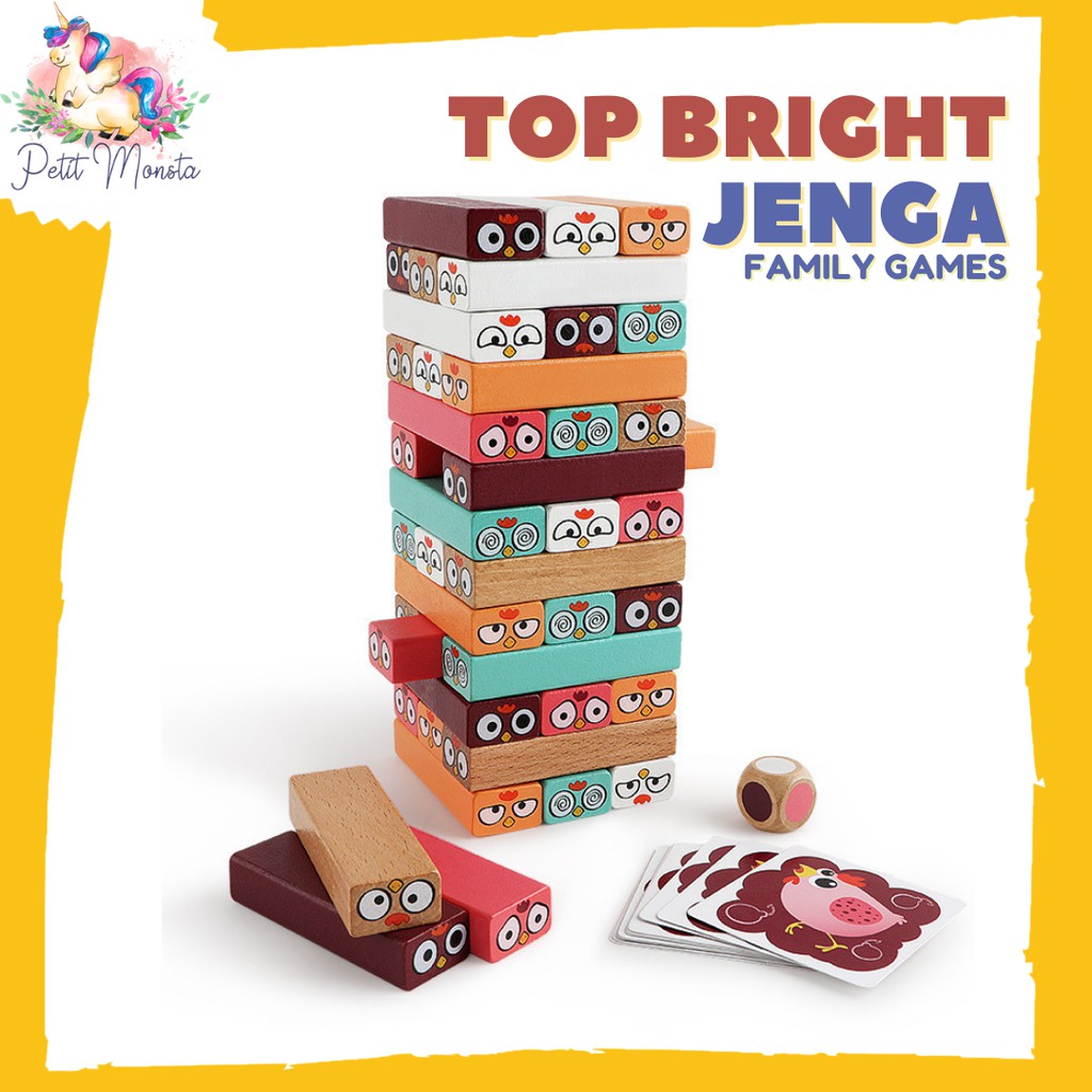 TOP BRIGHT Jenga - Motif Animal