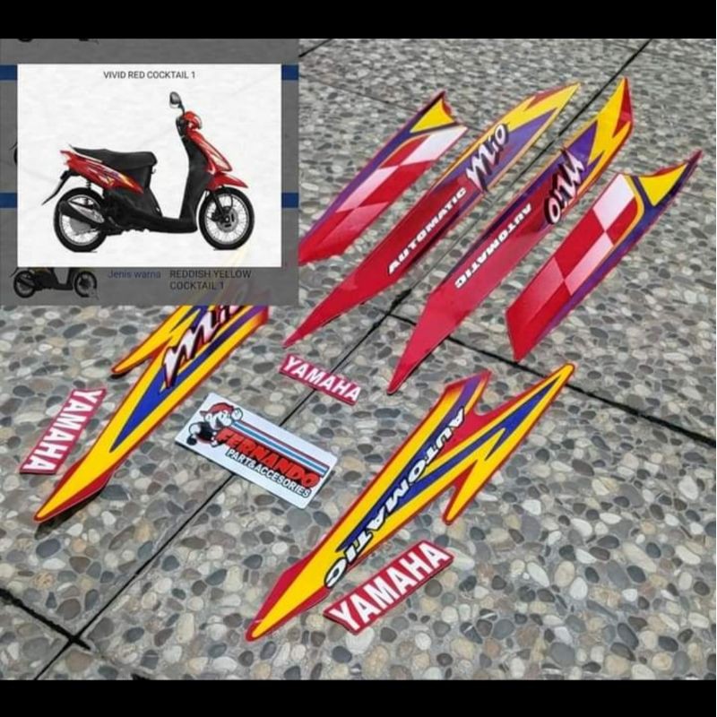 striping mio sporty 2004 warna merah