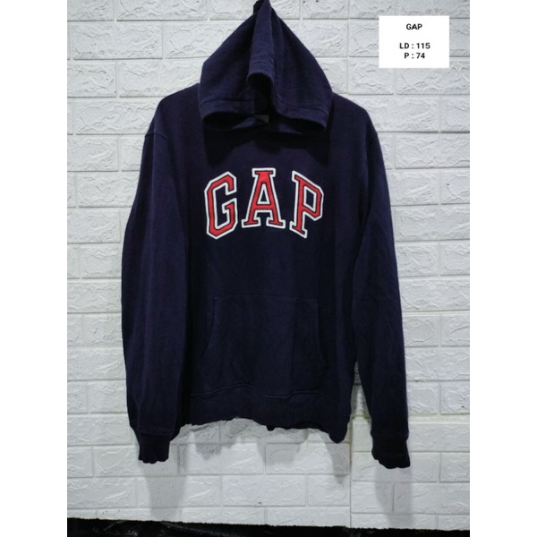 Jaket Hoodie GAP Biru Navy Size XL