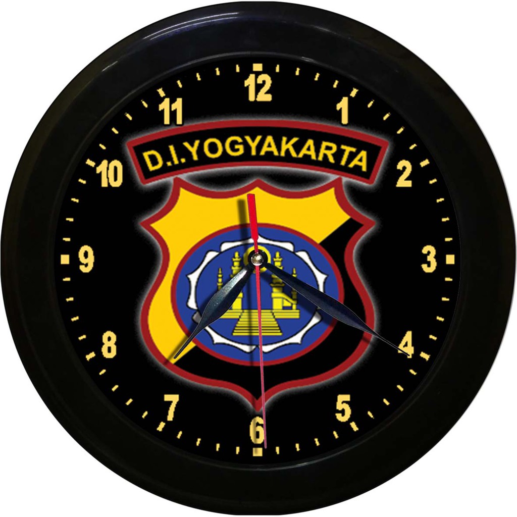 JAM DINDING POLDA D.I.Y YOGYAKARTA   (DIAMETER 30CM)