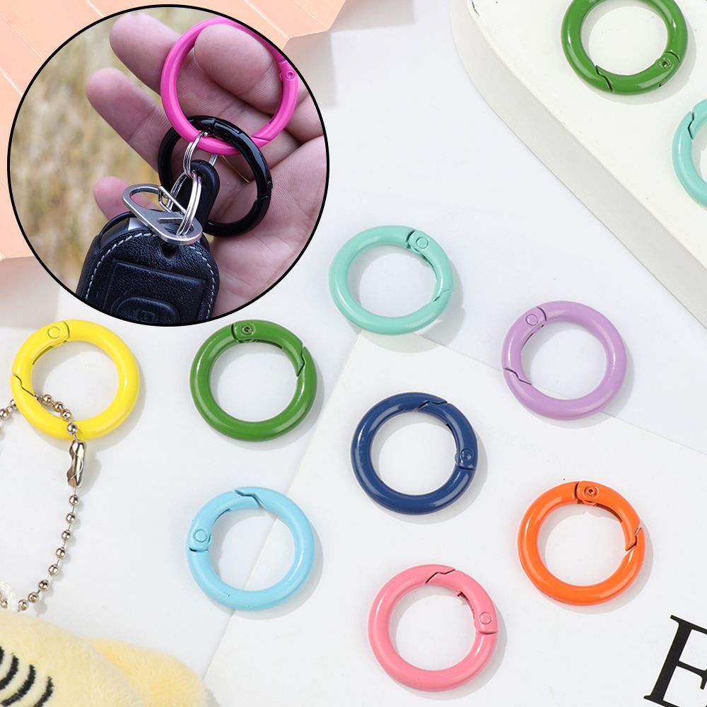 Top 5pcs Kait Carabiner Bulat 2.45cm Bahan Zinc Alloy 13 Warna Untuk Tas Handbag / Dompet / Sabuk