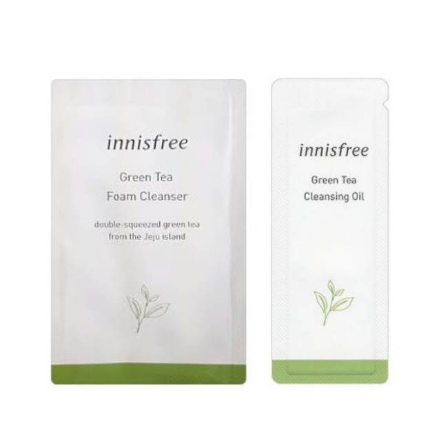 [Sample] INNISFREE Green Tea Foam Cleanser 3ml/ Cleansing Oil 1ml  [ORIGINAL KOREA 100%]