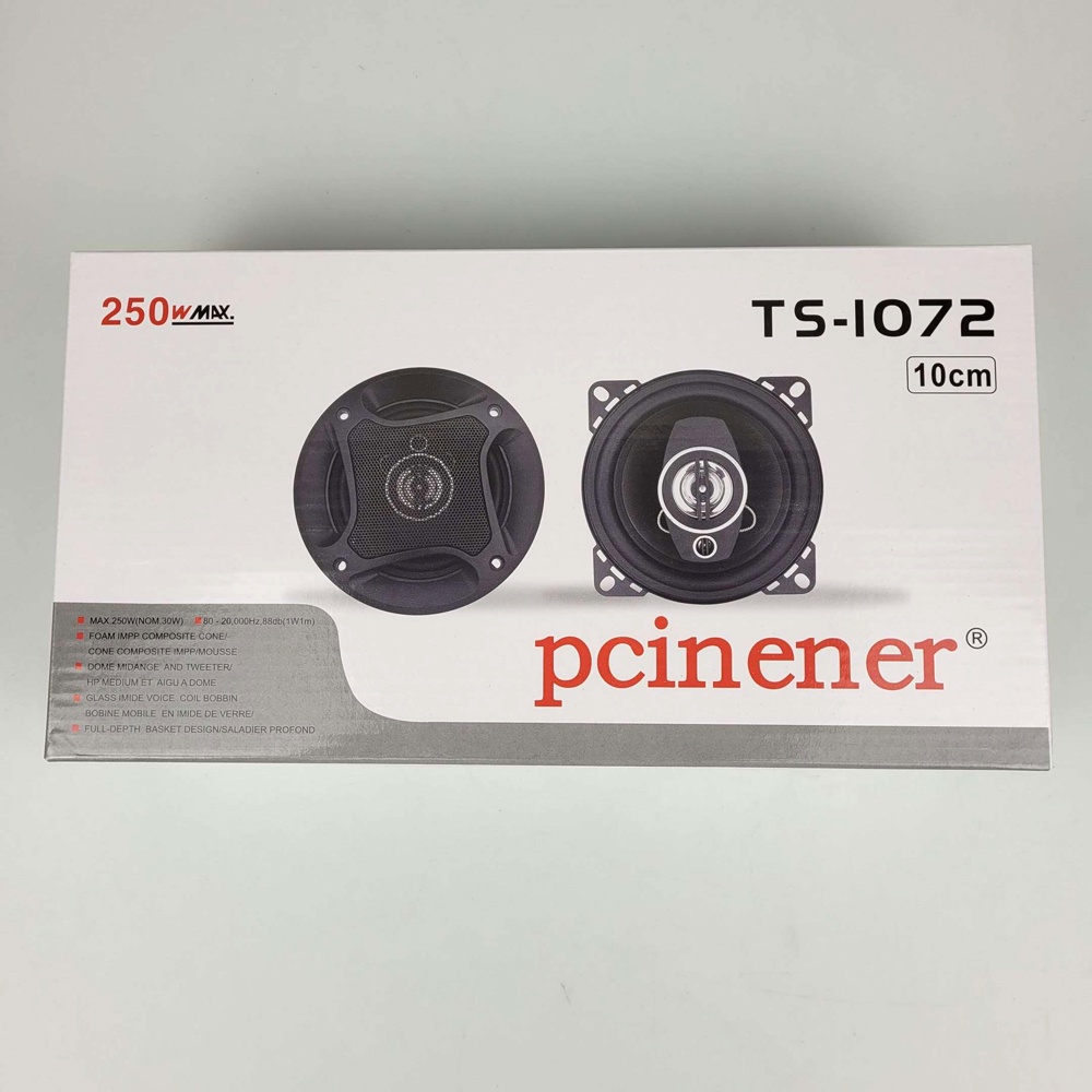 Pcinener Speaker Mobil HiFi 4 Inch 250 W 2 PCS - TS-1072 - Black