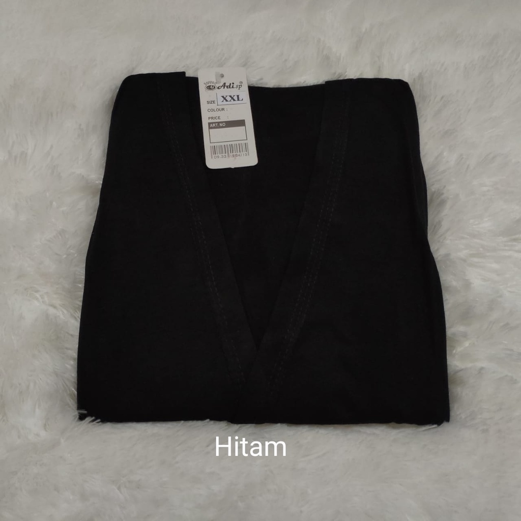 Cardigan Spandek Rayon Polos Wanita Premium Size XL-L4 Bahan Adem halus-Hitam
